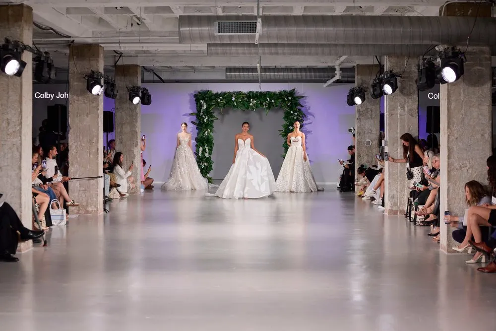 Bridal buyer viewing wedding dress at NBMC