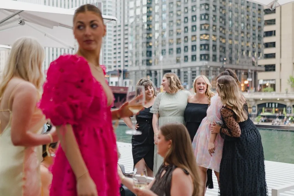 Buyers at NBM Chicago entrance, Merchandise Mart photo